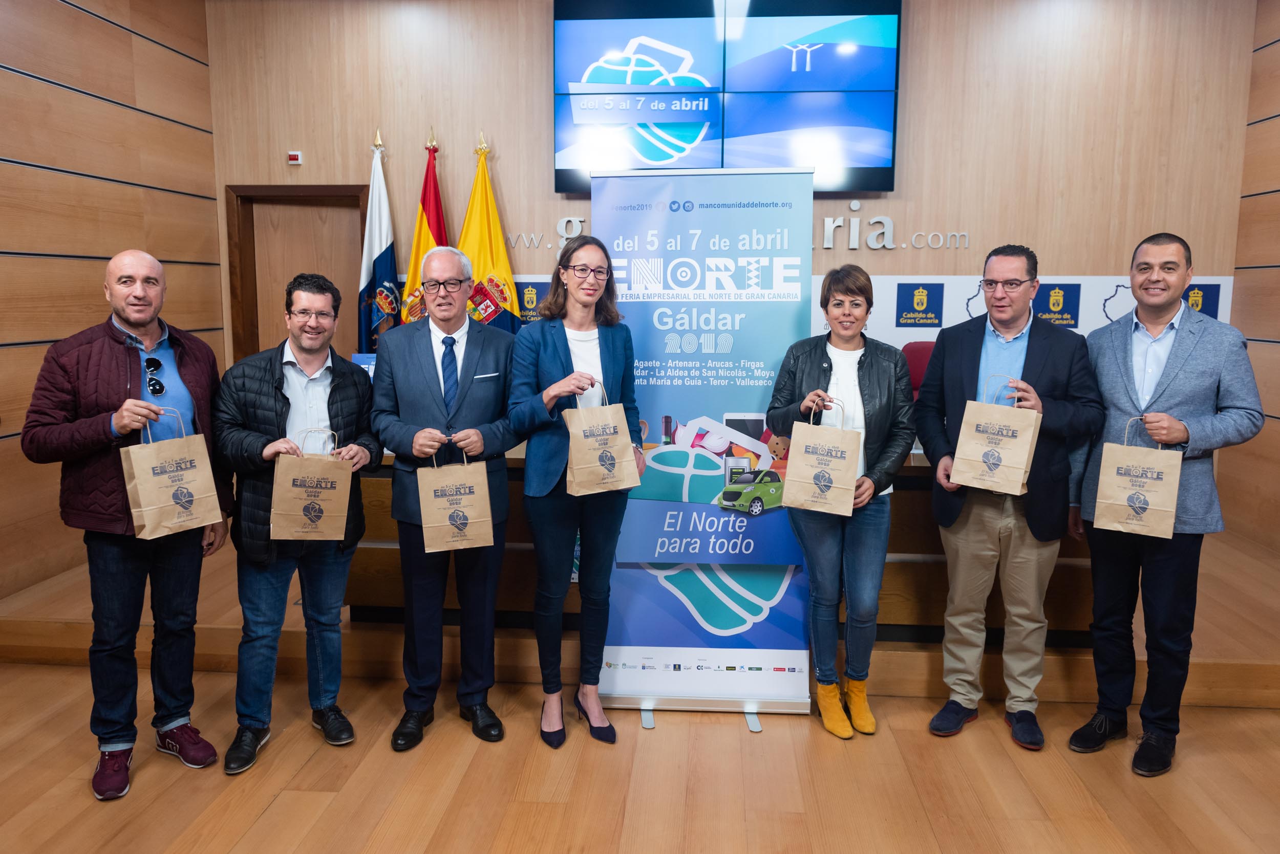 Los empresarios del norte de Gran Canaria exponen sus productos en los más de 100 stands de la Feria Enorte en Gáldar