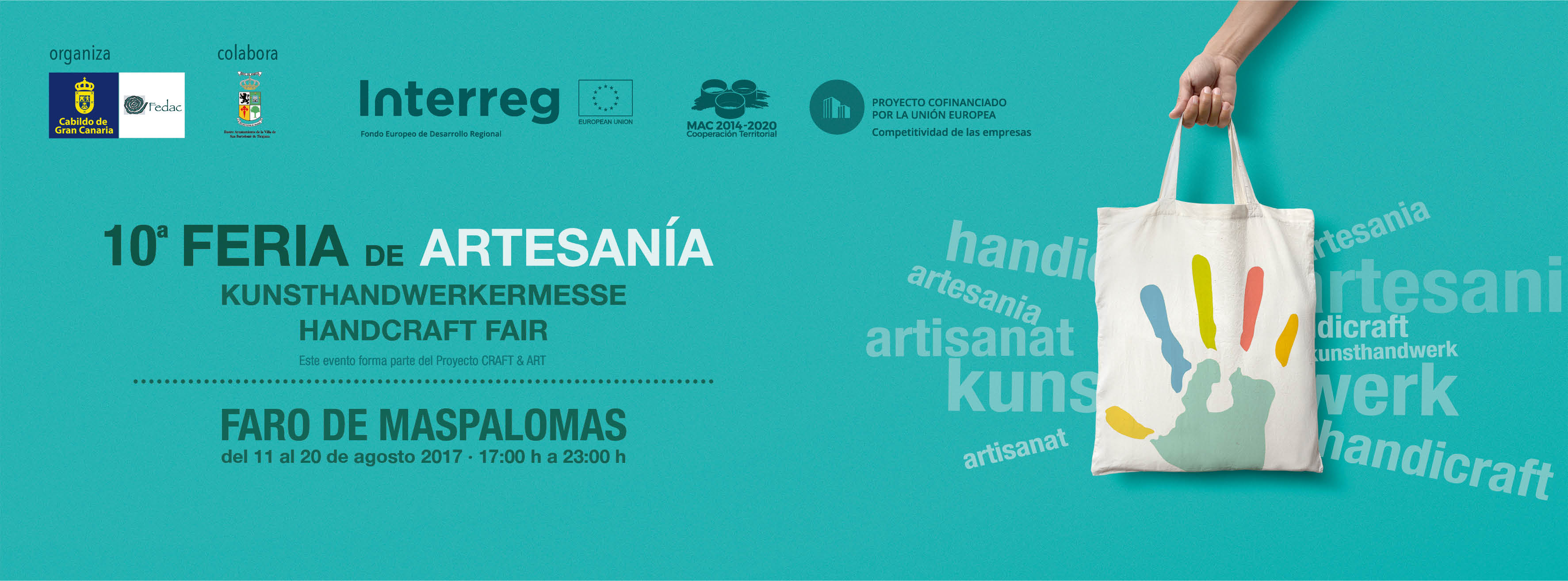 Artesanos de Gran Canaria, Madeira y Azores ofrecen sus mejores creaciones en la Feria de Artesanía Faro de Maspalomas