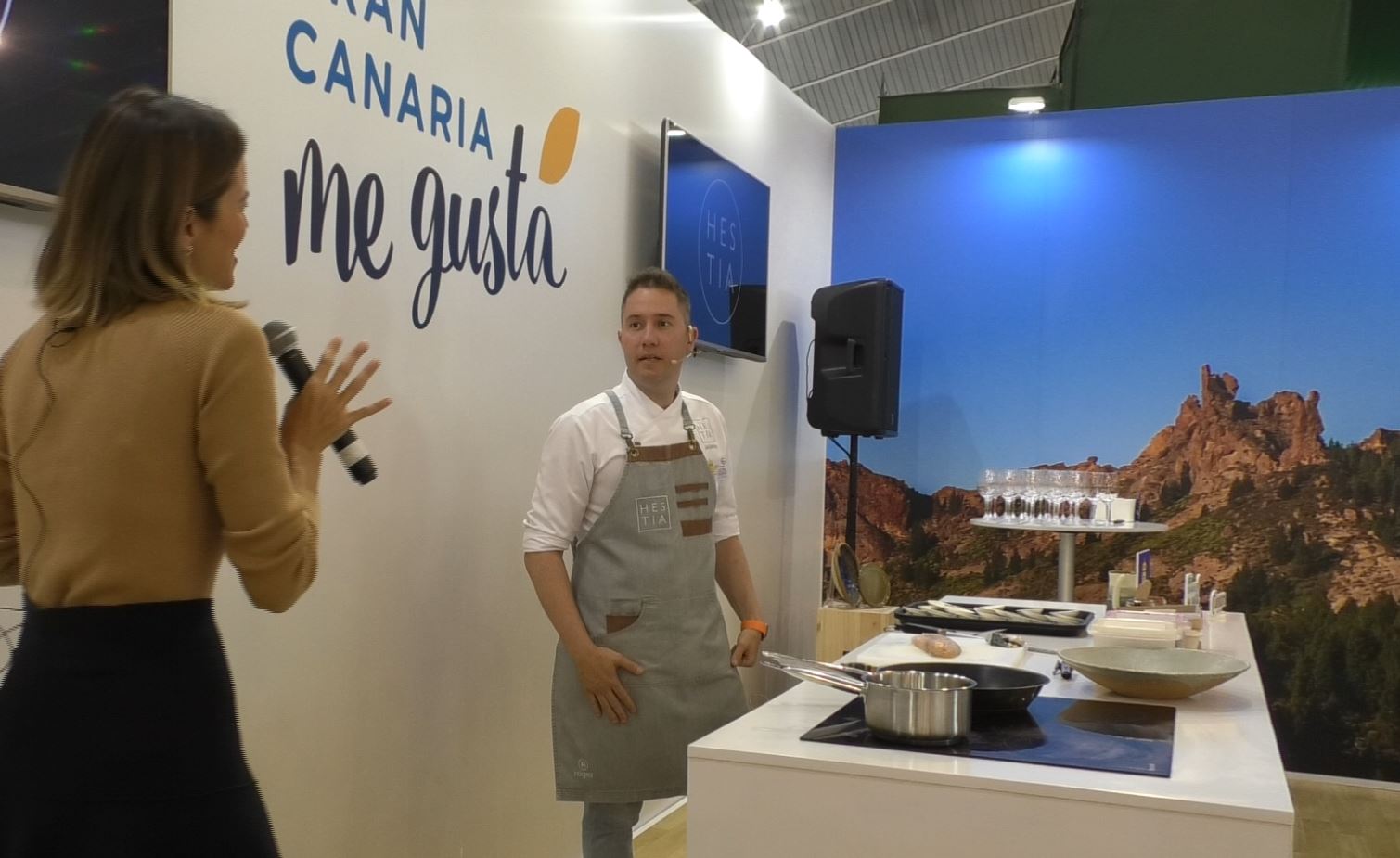 Cercanía, fusión y armonías líquidas llenan el stand de Gran Canaria en la segunda jornada de  Gastrocanarias 